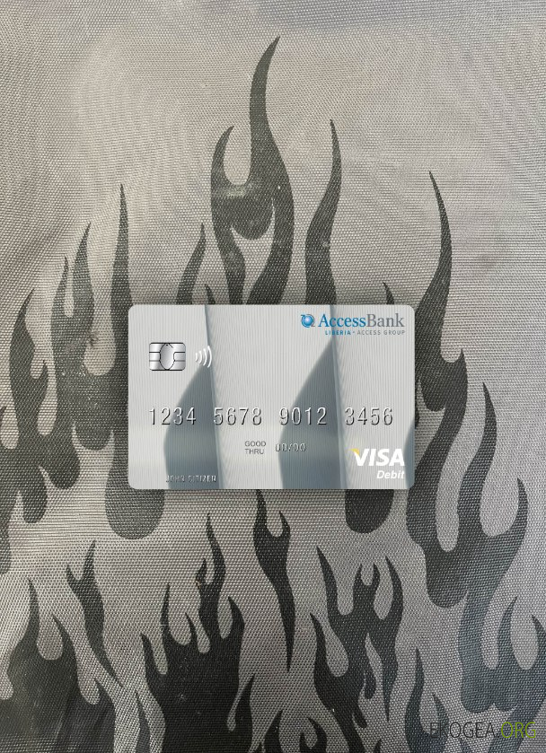 Libéria Access Bank visa carte de débit photolook , avant